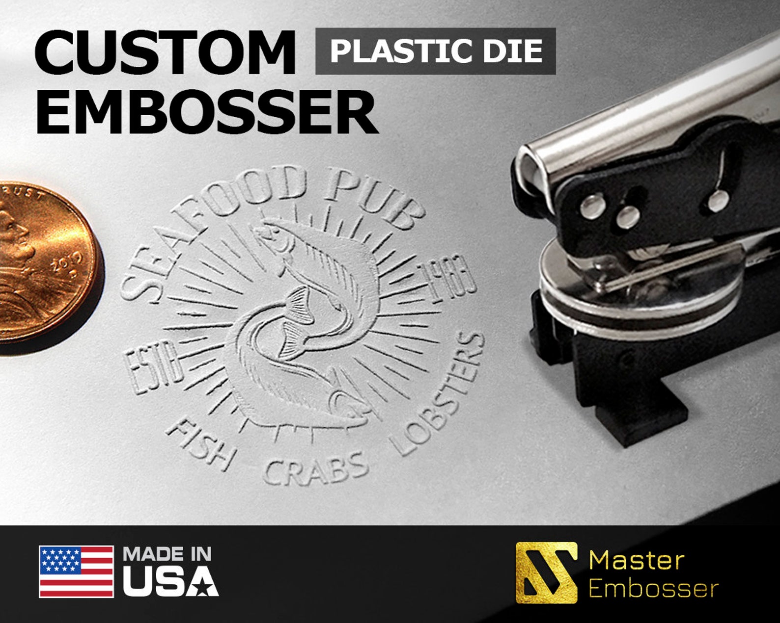 Custom Embosser with Plastic DieLogo/Certificate Etsy