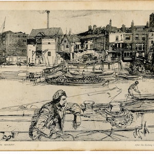 J. M. Whistler - Black Lion Wharf - Antique Etching Print