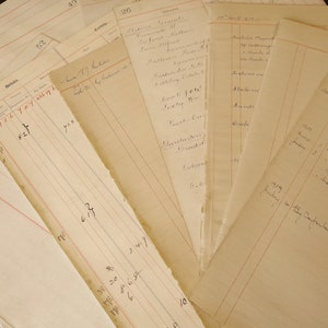 Vintage Ledger Pages from 1880s to 1930s, a selection of 10 Pages for Junk Journaling and Scrapbooking