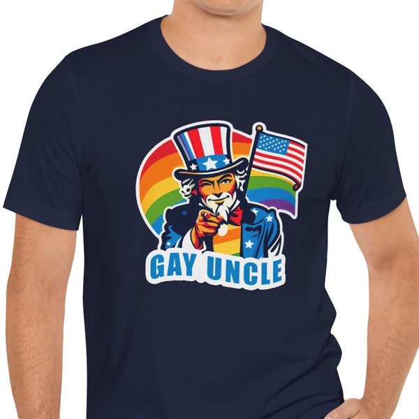 Gay Uncle Sam Shirt, American  Gay,  Gay Uncle Shirt, Patriotic Gay, American Flag, Pride Flag, Funny Uncle Sam, Gay 4th Of July, USA Gay