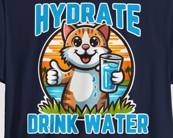 Hydrate Shirt, Stay Hydrated Shirts, Drinking Water, Heat Wave, Drink Water, Love Water, Outdoors Shirt, Gym Shirt, Playing Sports, Hydrated