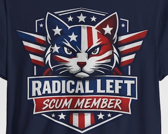 Shirt Radical Left Scum Member, T-shirt politieke parodie