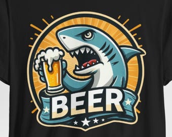 Camiseta de tiburón cervecero, cerveza artesanal, amante de la cerveza, tiburón divertido