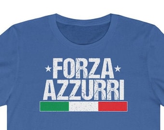 Forza Azzurri Vintage Shirt | Italy Soccer Vintage Shirt | Italia Forza Azzurri | Italia Jersey | Forza Azzurri tshirt | Italia Gift Tee