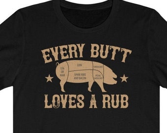 Elke kont houdt van een Rub Meat Smoker Shirt BBQ Shirt ~ Roken Vlees Shirt ~ Roken Vlees Gear ~ Varkensvlees Shirt Unisex Rook Varkensvlees T-shirt
