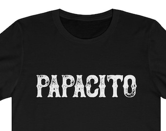 Papacito Vintage T-Shirt Papashirt | Neuer Papa | Boyfriend Mexikanische Cinco De Mayo Geschenk für Ihn Latino Herren Unisex Jersey Kurzärmeliges T-Shirt