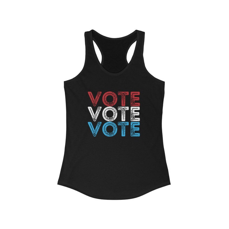 Vote Vote Women's Ideal Racerback Tank 2020 General Election US Elections Register To Vote Your Vote Counts image 2