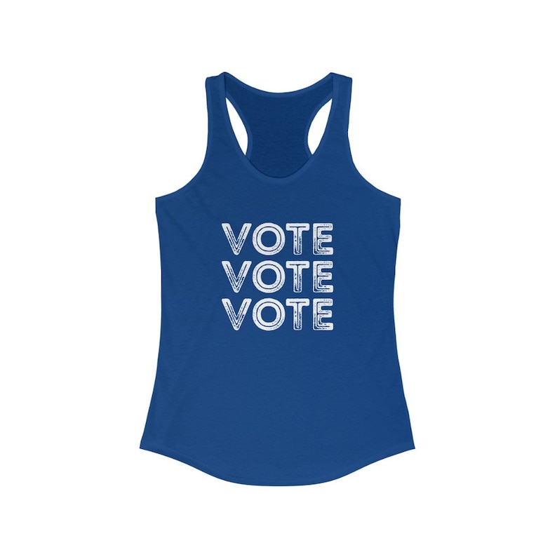 Vote Womens Racerback Tank Top 2020 General Presidential Election Elections Matter Tank Top Voting Matters Register To Vote Tank Top image 4