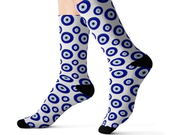 Evil Eye Socks | Evil Eye | Protection Socks Eye-catching Socks | Cute Socks | Socks Gifts | Unique Socks | Socks For Women Men | Socks Gift