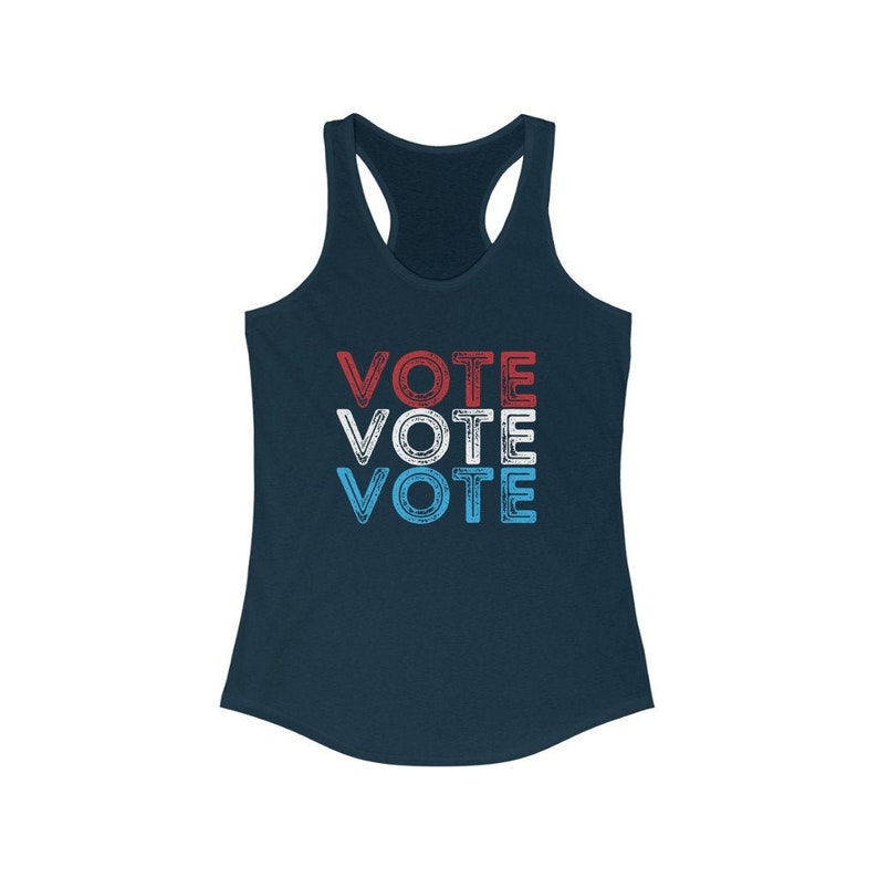 Vote Vote Women's Ideal Racerback Tank 2020 General Election US Elections Register To Vote Your Vote Counts image 1