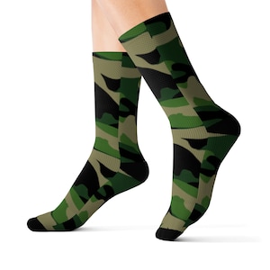 Camo Socks Print | Camouflage Socks | Eye-Catching Socks | Cool Socks | Socks Gift | Hunting Socks | Camo Gear | Socks For Men Women