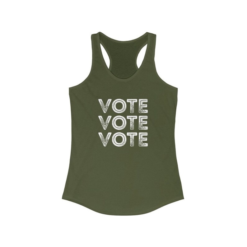 Vote Womens Racerback Tank Top 2020 General Presidential Election Elections Matter Tank Top Voting Matters Register To Vote Tank Top image 3