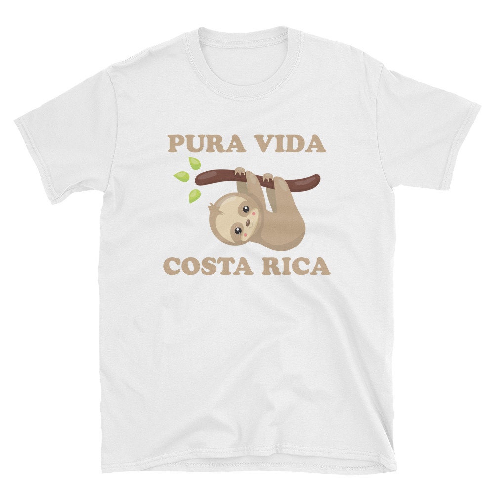 Pura Vida Costa Rica Shirt, Sloth Tshirt, Sleepy' Water Bottle