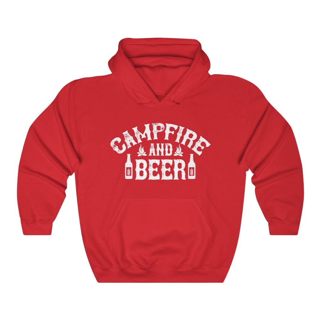 Campfire And Beer Hoodie Camping Hoodie Camp Drinking Hoodie Camp Hoodie Camp Gift Unisex Hooded Sweatshirt Campfire Hoodie