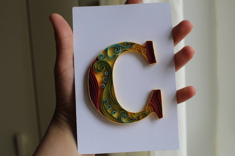 Original Quilling and Paper Cutting Art g Letter Etsy