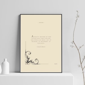 Jane Eyre Quote Poster, Inner Beauty Quote Print, Charlotte Bronte Wall Art, Vintage Lit Art, Famous Woman Author Saying, Quote for Girls