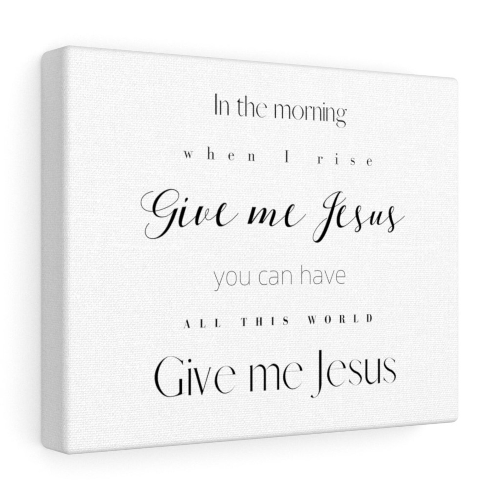 Give Me Jesus Hymn Print Christian CANVAS Bedroom Wall Art | Etsy