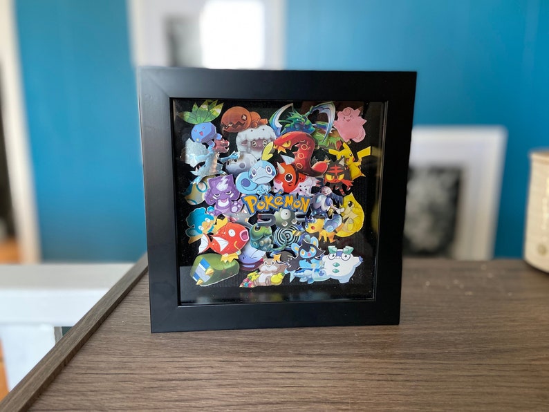 Pokémon Shadow Box All Types Version 3 7x7 Etsy Australia