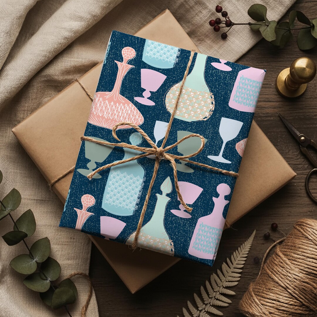 Vintage Crystal Gift Wrapping Paper - Etsy