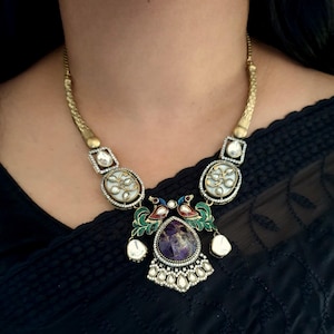 Royal Sabyasachi Neckless/Sabyasachi jewelry/Sabyasachi choker/Navratana Neckless set/bollywood jewelry/Indian choker/Indian wedding set