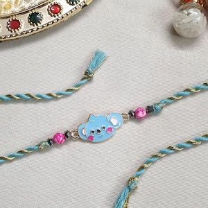 Cute Charm Kids Rakhi, Rakhi for Brother/ Sister, Rakshabandhan 2025, Rakhis for Kids, Handmade Hand Bracelet, 100% Cotton Thread Rakhi