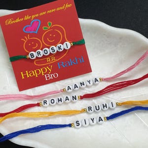 Rakhri bracelet - Rakhi Bracelet - Raksha Bandhan - Personalised Name Rakhri - Rakhi 2025 - Rakhdi for Veera