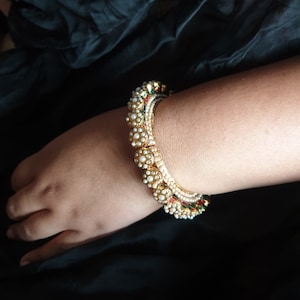 Handcrafted Rajwadi Meenakari Kundan Pacheli Kundan Studded Bangles Kundan Bridal Bangles Set