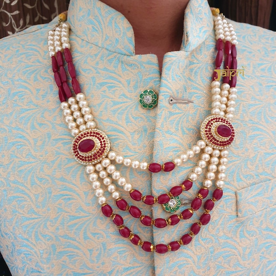 Jewellery clearance on sherwani