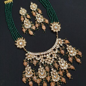 Kundan Jewelry Set | Sabyasachi Inspired Jewelry Set | Gold Plated Bridal Necklace with Earrings | South Indian Wedding Jewelry