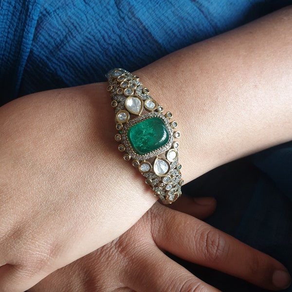 Kada for Women | Wedding Kangan | Bridal Bangles | Pakistani Kada | Bracelet, Wedding Jewelry | Polki Kada | Indian Kada | Openable Bangles