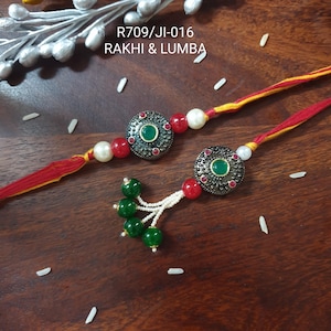 Oxidised Silver Rakhi for Bhaiya Bhabhi, Rakhi Hamper, Rakhi Gift Box, Rakhri Set, Rakhi For Bhabhi, Rakhi hamper, Rakhri For Veera