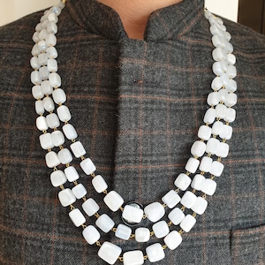 Blue Stone Necklace For Groom, Sherwani Necklace, Stone Necklace, Long Necklace For Groom, Indian Wedding Jewellery, Pakistani Wedding