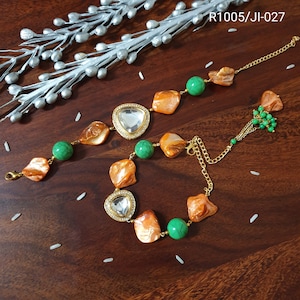 Kundan Bhaiya Bhabhi Rakhi, Paar Rakhi, Feiern Raksha Bandhan mit Traditionellem Indischem Rakhi, AD Stein Perlmutt Armband Rakri