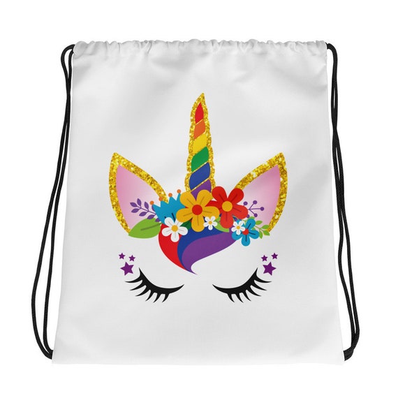 face drawstring bag