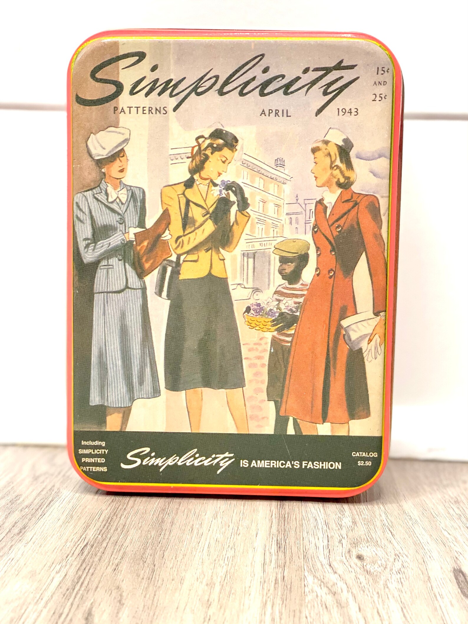Vintage Simplicity Metal Tin Vintage Simplicity Pattern Etsy