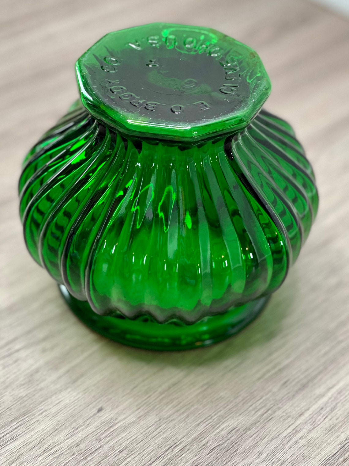 EO Brody Emerald Green Vintage Glass Vase EO Brody Vase Etsy