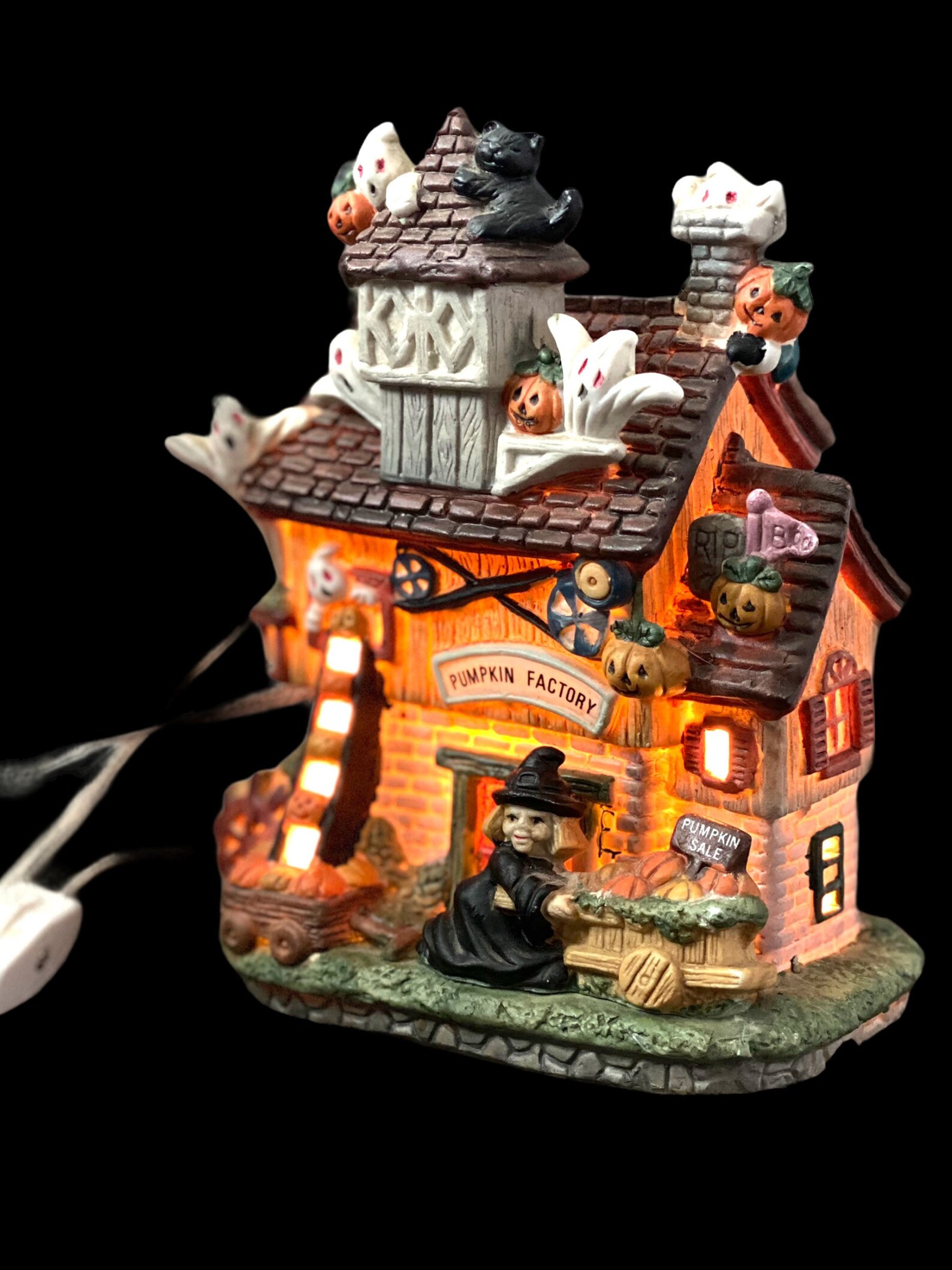 Vintage Halloween Lamp Village Vintage Halloween Lamp Etsy