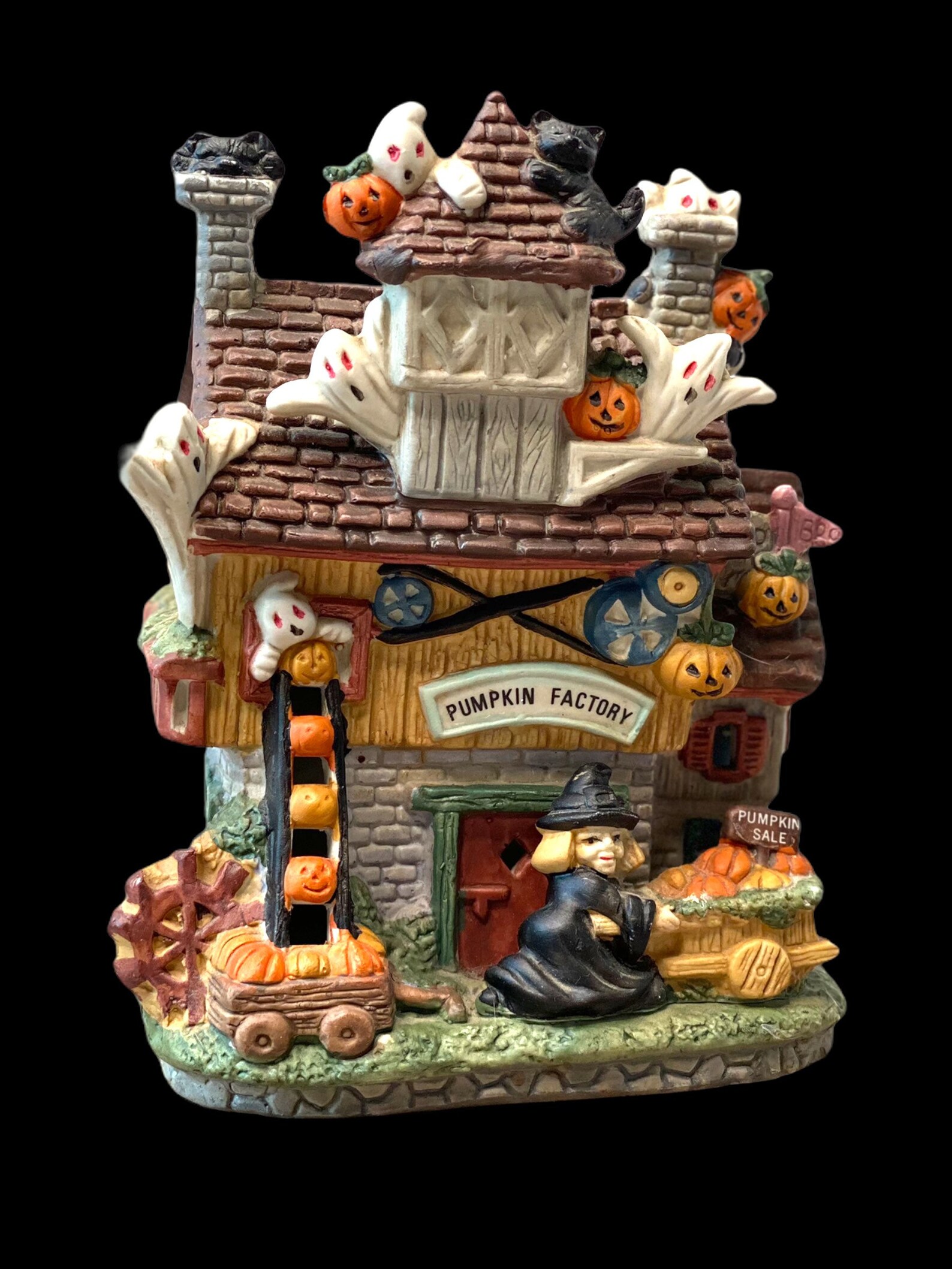 Vintage Halloween Lamp Village Vintage Halloween Lamp Etsy