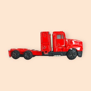 Vintage Red Semi, Vintage Diecast model Truck, Vintage Red Die Cast Semi, Die Cast Semi, Red Truck, Die Cast Semi Tractor, Semi, Toy Semi