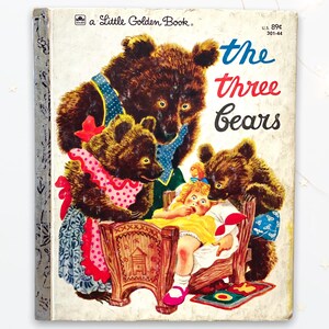 Vintage 1978 The Three Bears a little Golden Book, Vintage The Three Bears Book, Vintage Little Golden Book The Three Bears, Little Golden B