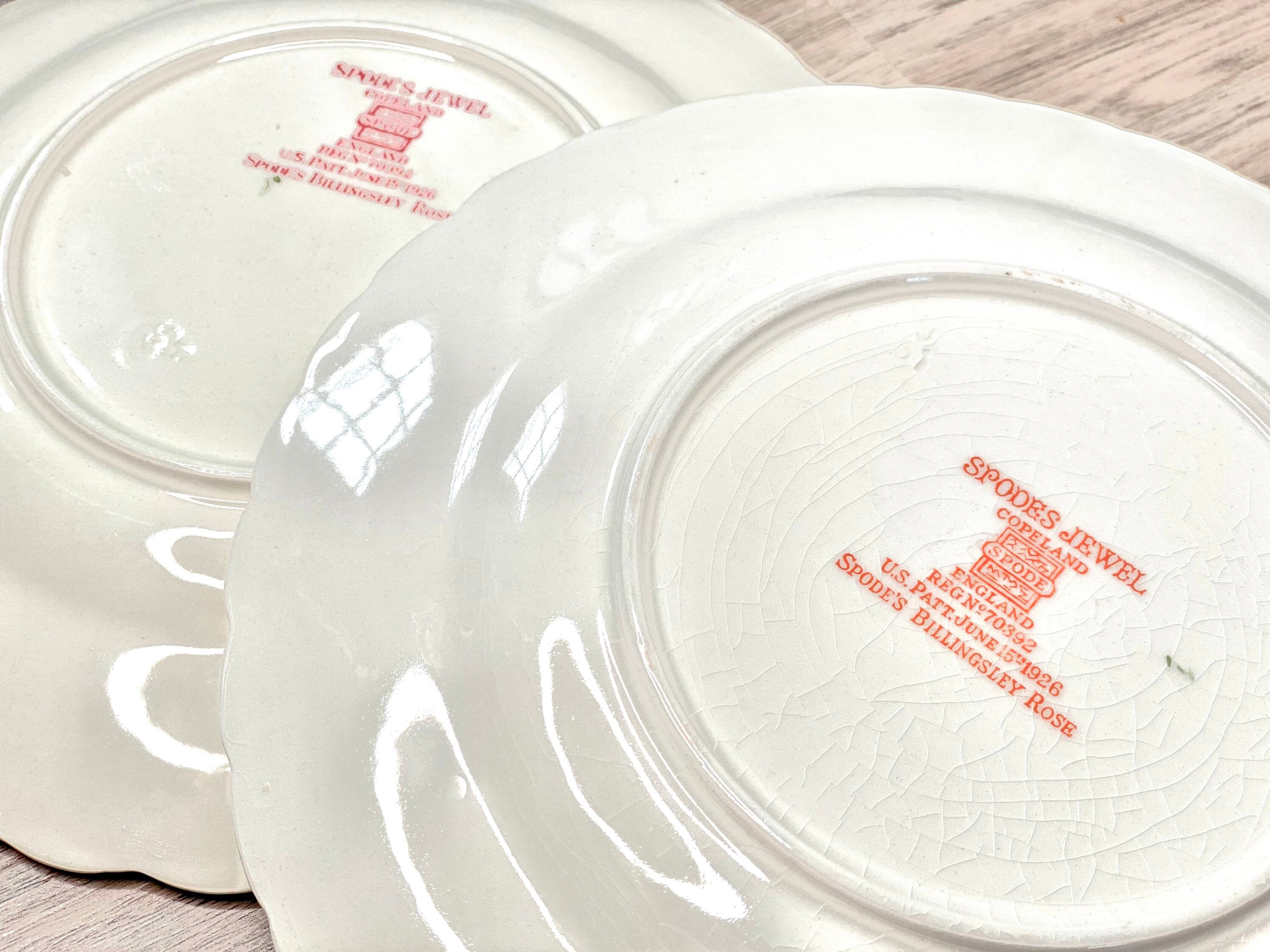 Copeland Spode Jewel Billingsley Rose Plates Copeland Spode - Etsy