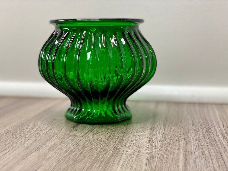 EO Brody Emerald Green Vintage Glass Vase EO Brody Vase Etsy