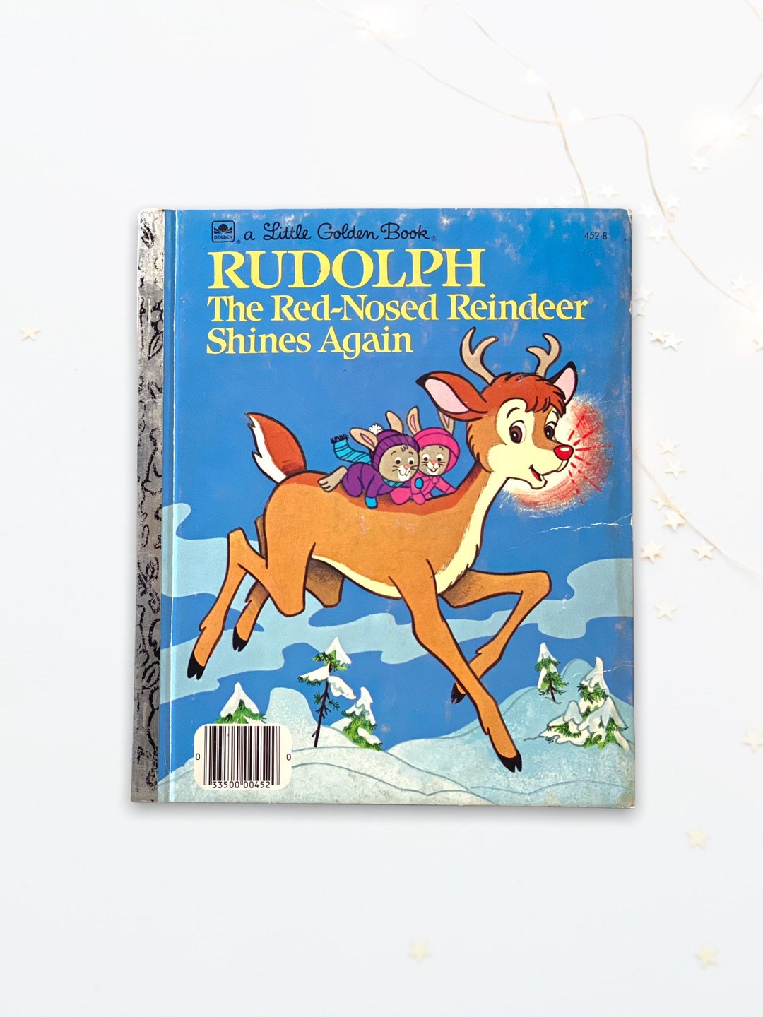 Vintage 1982 Rudolph the Red Nosed Reindeer Shines Again, Little Golden ...