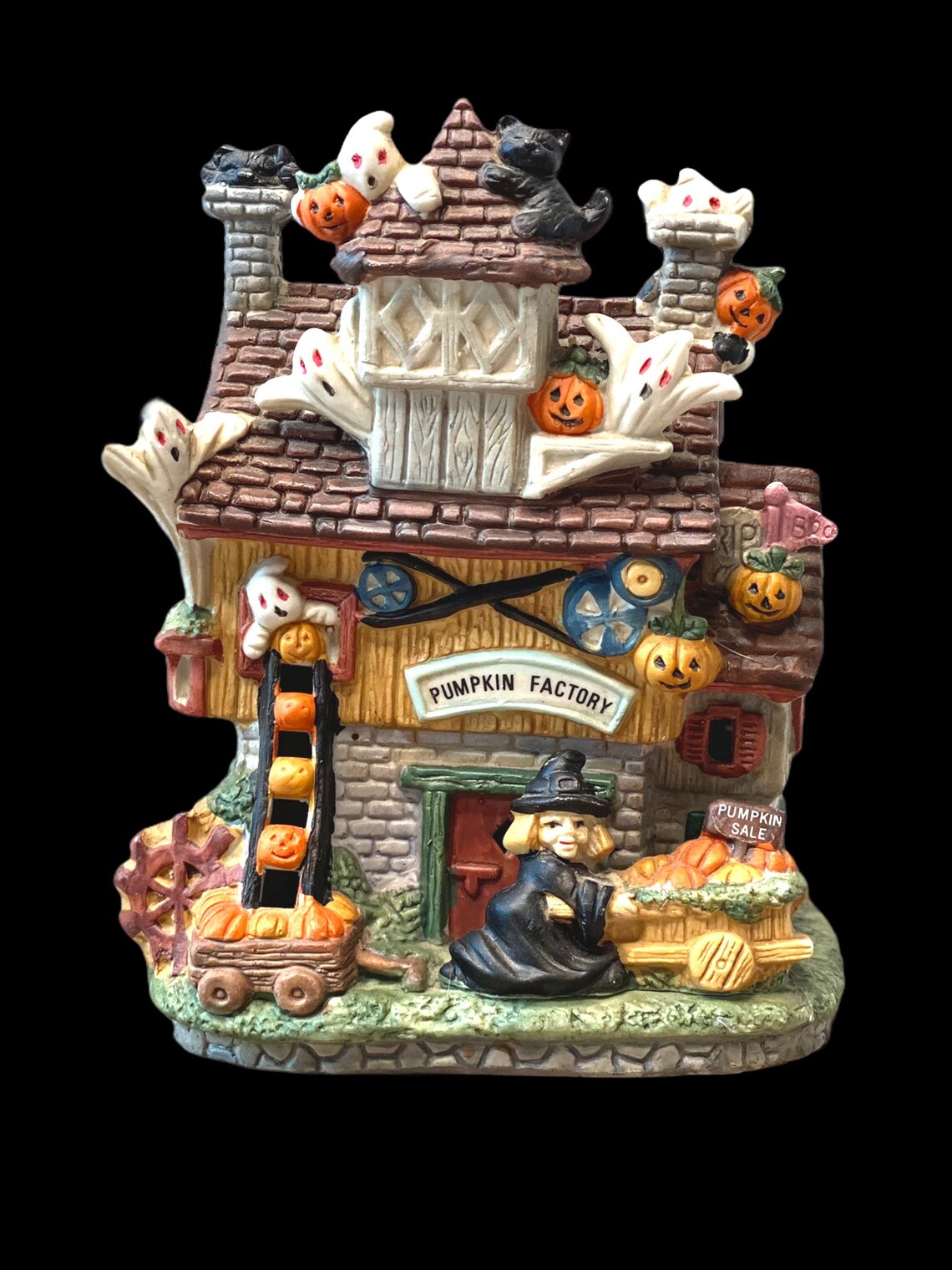 Vintage Halloween Lamp Village Vintage Halloween Lamp Etsy