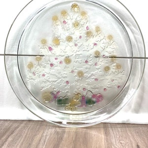 Vintage Indiana Glass Rainbow Mist Christmas Tree Platter, Vintage Indiana Glass Christmas Tree Platter, Vintage Glass Christmas Tree Platte