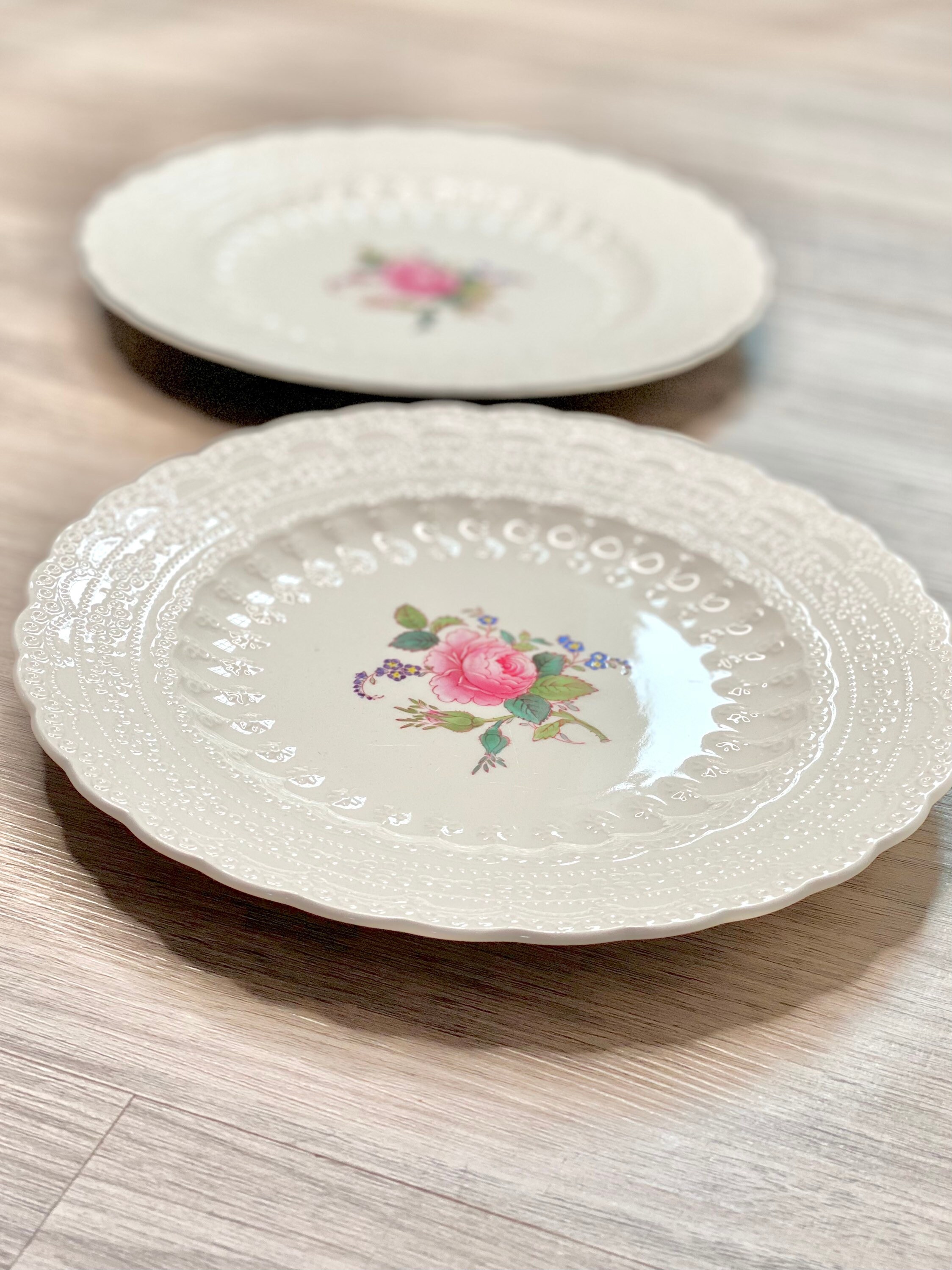 Copeland Spode Jewel Billingsley Rose Plates Copeland Spode - Etsy