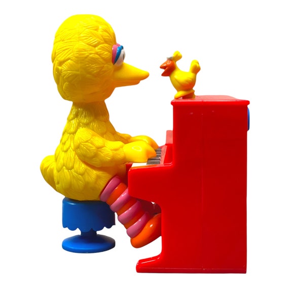 Vintage Sesame Street Big Bird Piano Toy Vintage Sesame Etsy