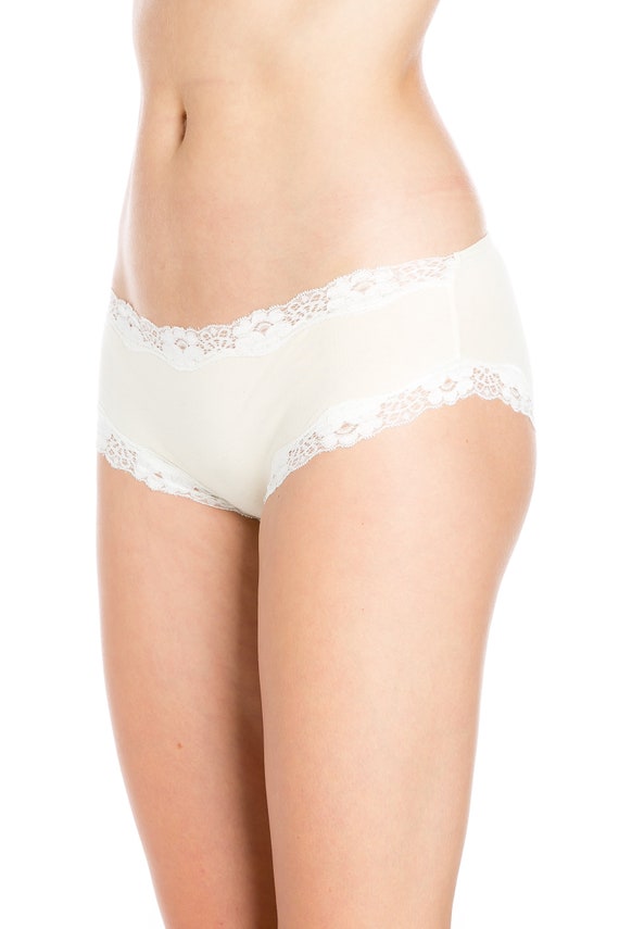 Organic Stretch Cotton Women's Low Rise Underwear in Natural, Made in USA,  Eco Friendly 
