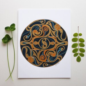 Night - Fine Art Celtic Roundel, Celtic Mandala