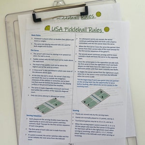 USA Pickleball Rules - Digital File download